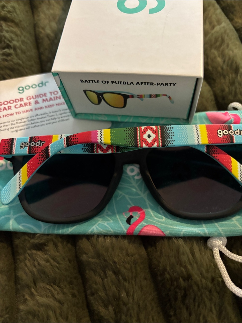goodr Matte Black Sunglasses with Orange Mirror Lenses - Picture 2 of 3